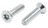 RS PRO Bright Zinc Plated Flat Steel Tamper Proof Security Screw, M3 x 12mm