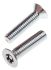 RS PRO Bright Zinc Plated Flat Steel Tamper Proof Security Screw, M6 x 25mm