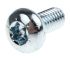 RS PRO Bright Zinc Plated Pan Steel Tamper Proof Security Screw, M6 x 12mm