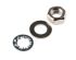 RS PRO Brass, Steel Hex Full Nut and Washers with Internal Tooth, Plain, 200 Pieces