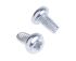 RS PRO Bright Zinc Plated, Clear Passivated Steel Pan Head Thread Forming Screw, M3 x 5mm Long