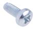 RS PRO Clear Passivated, Zinc Steel Pan Head Thread Forming Screw, M5 x 12mm Long