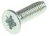 RS PRO Bright Zinc Plated, Clear Passivated Steel Countersunk Head Thread Forming Screw, M3 x 10mm Long