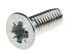 RS PRO Bright Zinc Plated, Clear Passivated Steel Countersunk Head Thread Forming Screw, M4 x 12mm Long