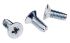 RS PRO Bright Zinc Plated, Clear Passivated Steel Countersunk Head Thread Forming Screw, M5 x 12mm Long