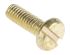 RS PRO Slot Pan Brass Machine Screws DIN 85, M4x12mm