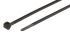 HellermannTyton Black Nylon Cable Tie, 384mm x 4.6 mm, T50LOS-HS