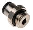 Legris LF3000 Series Straight Threaded Adaptor, M12 Male to Push In 6 mm, Threaded-to-Tube Connection Style
