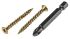 ULTI-MATE Pozisquare Countersunk Steel Wood Screw Yellow Passivated, Zinc Plated, 4mm Thread, 40mm Length