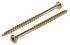 ULTI-MATE Pozisquare Countersunk Steel Wood Screw Yellow Passivated, Zinc Plated, 4mm Thread, 70mm Length