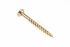 ULTI-MATE Pozisquare Countersunk Steel Wood Screw Yellow Passivated, Zinc Plated, 5mm Thread, 50mm Length