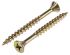 ULTI-MATE Pozisquare Countersunk Steel Wood Screw Yellow Passivated, Zinc Plated, 6mm Thread, 70mm Length