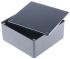Hammond 1591 Series Black Flame Retardant ABS Enclosure, IP54, Black Lid, 120 x 120 x 59mm