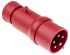 ipari tápcsatlakozó (Vörös) PratiKa sorozat Kábelre szerelhető Férfi, 3P+N+E, 32A, 415 V, IP44