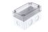 Fibox Grey Polycarbonate Enclosure, IP66, IP67, Clear Lid, 130 x 80 x 75mm