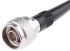 Cable coaxial RG58 Radiall, 50 Ω, con. A: BNC, Macho, con. B: Tipo N, Macho, long. 1m Negro