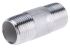 RS PRO Stainless Steel Pipe Fitting, Straight Circular Barrel Nipple, Male R 3/8in x Male R 3/8in