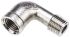 RS PRO Stainless Steel Pipe Fitting, 90° Circular Elbow, Female G 1/4in x Male G 1/4in