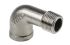 RS PRO Stainless Steel Pipe Fitting, 90° Circular Elbow, Female R 3/8in x Male R 3/8in
