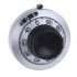 Vishay 46mm Chrome Potentiometer Knob for 6.35mm Shaft Splined, 25A11B010