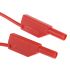 Cable de prueba con conector de 4 mm Staubli de color Rojo, Macho-Macho, 1 kV, 15A, 1m