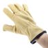BM Polyco Beige Leather Work Gloves, Size 9, Large, 2 Gloves
