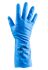 BM Polyco Blue Nitrile Chemical Resistant Work Gloves, Size 8, Medium