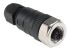 Lumberg Automation Cable Mount Connector, 4 Contacts, M12 Connector
