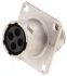 Souriau Sunbank by Eaton, UTO 4 Way Wall Mount MIL Spec Circular Connector Receptacle, Socket Contacts,Shell Size 10,