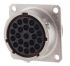 Souriau, UTO 23 Way Wall Mount MIL Spec Circular Connector Receptacle, Socket Contacts,Shell Size 18, Bayonet Coupling