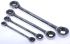 Gear Wrench Ratschenschlüsselsatz Stahl, 4-teilig E6 x E8 → E20 x E24