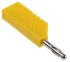 Hirschmann Test & Measurement Yellow Male Banana Plug, 4 mm Connector, Screw Termination, 24A, 60V dc, Nickel Plating