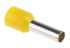 RS PRO Insulated Crimp Bootlace Ferrule, 12mm Pin Length, 3.5mm Pin Diameter, 6mm² Wire Size, Yellow