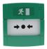 Pulsador de alarma por rotura de cristal Verde KAC para Interior, 89mm x 93 mm x 59,5 mm