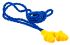 3M E.A.R Soft FX Series Blue, Yellow Reusable Corded Ear Plugs, 25dB Rated, 50 Pairs