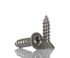 RS PRO Plain Stainless Steel Countersunk Head Self Tapping Screw, N°6 x 1/2in Long 13mm Long