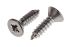 RS PRO Plain Stainless Steel Countersunk Head Self Tapping Screw, N°8 x 1/2in Long 13mm Long