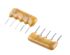 Bourns, 4600X 1kΩ ±2% Bussed Resistor Array, 4 Resistors, 0.63W total, SIP, Through Hole