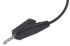 Radiall 2 mm Connector Test Lead, 5A, 250V ac, Black, 200mm Lead Length