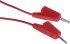 Radiall 2 mm Connector Test Lead, 5A, 250V ac, Red, 200mm Lead Length