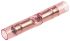 TE Connectivity, PIDG Butt Splice Connector, Red, Insulated, Tin 22 → 16 AWG