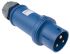 MENNEKES, ProTOP IP44 Blue Cable Mount 3P Industrial Power Plug, Rated At 32A, 230 V
