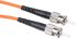 RS PRO ST to ST Simplex Multi Mode OM2 Fibre Optic Cable, 50/125μm, Orange, 1m