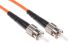 RS PRO ST to ST Simplex Multi Mode OM2 Fibre Optic Cable, 50/125μm, Orange, 10m