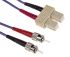RS PRO SC to ST Duplex Multi Mode OM3 Fibre Optic Cable, 50/125μm, Purple, 3m