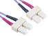 RS PRO SC to SC Duplex Multi Mode OM3 Fibre Optic Cable, 50/125μm, Purple, 5m