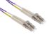 RS PRO LC to LC Duplex Multi Mode OM3 Fibre Optic Cable, 50/125μm, Purple, 1m