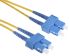 RS PRO SC to SC Duplex Single Mode OS1 Fibre Optic Cable, 9/125μm, Yellow, 1m