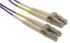 RS PRO LC to LC Duplex Multi Mode OM3 Fibre Optic Cable, 50/125μm, Purple, 5m
