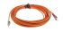 RS PRO LC to ST Duplex Multi Mode OM1 Fibre Optic Cable, 62.5/125μm, Orange, 10m